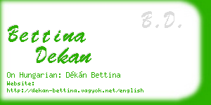 bettina dekan business card